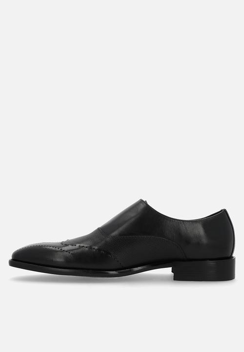 Fabino - SINGLE BUCKEL MONK STRAP - BLACK LEATHER