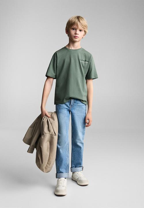MANGO - T-shirt hoyo - green