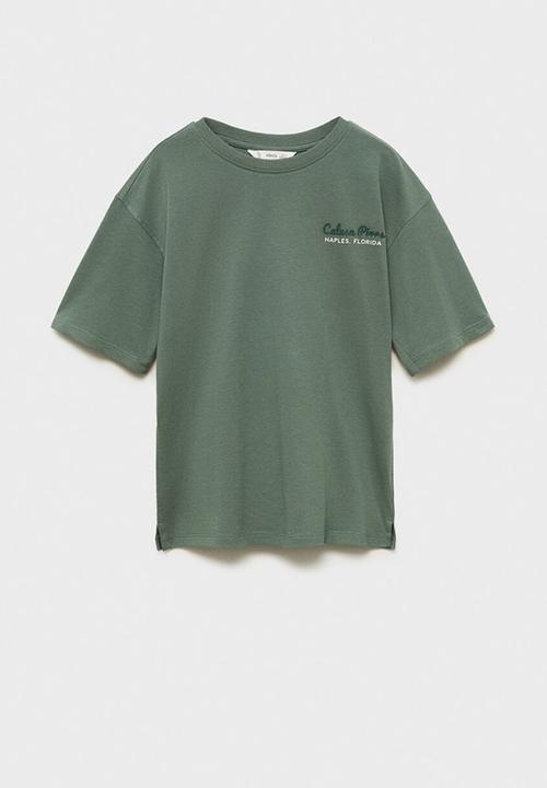 MANGO - T-shirt hoyo - green