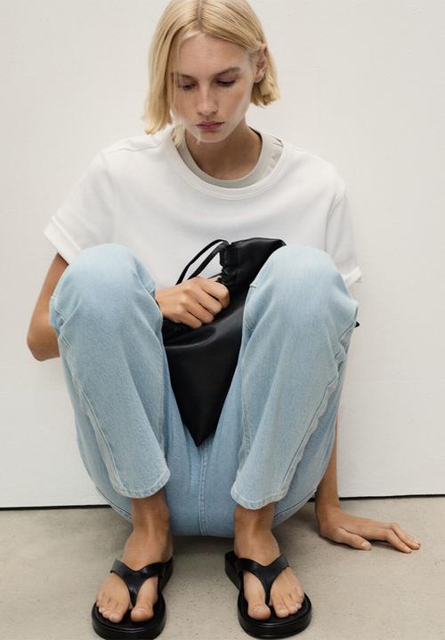 MANGO - Jeans Newmom - Open Blue