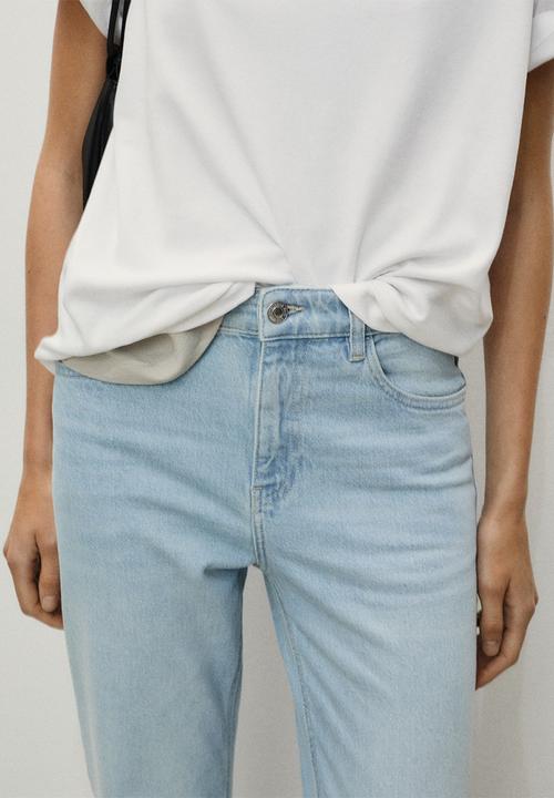 MANGO - Jeans Newmom - Open Blue