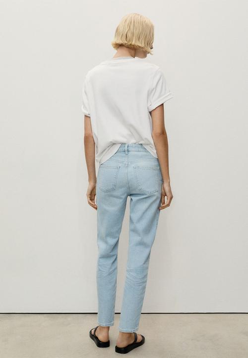 MANGO - Jeans Newmom - Open Blue