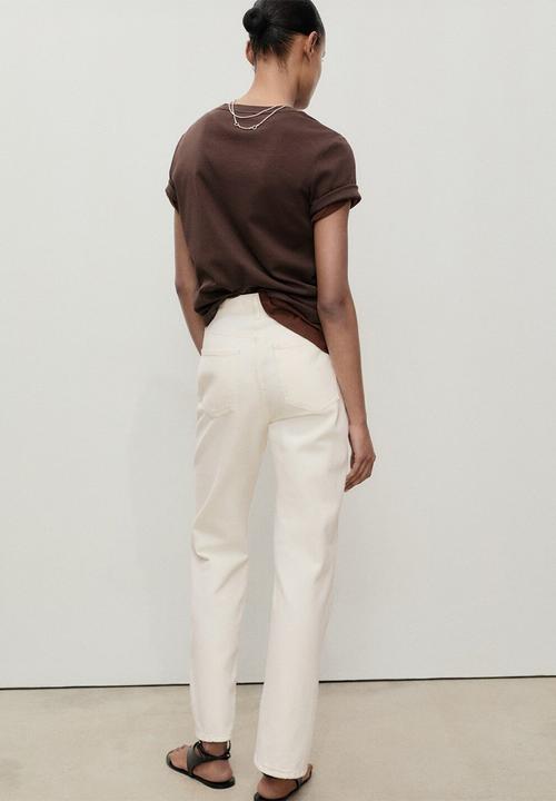 MANGO - Jeans Matilda - Light Beige