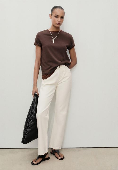 MANGO - Jeans Matilda - Light Beige