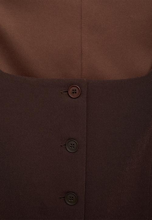 MANGO - Vest Klum - Dark Brown