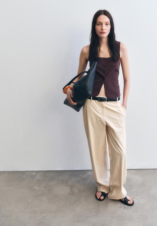 MANGO - Vest Klum - Dark Brown
