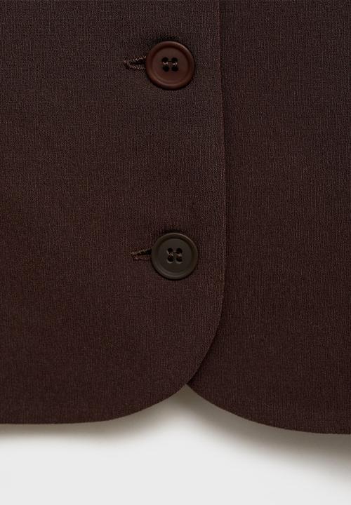 MANGO - Vest Klum - Dark Brown