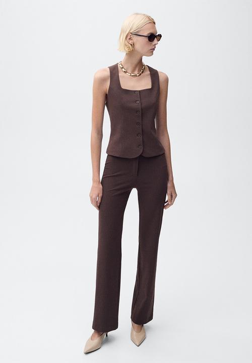 MANGO - Vest Klum - Dark Brown