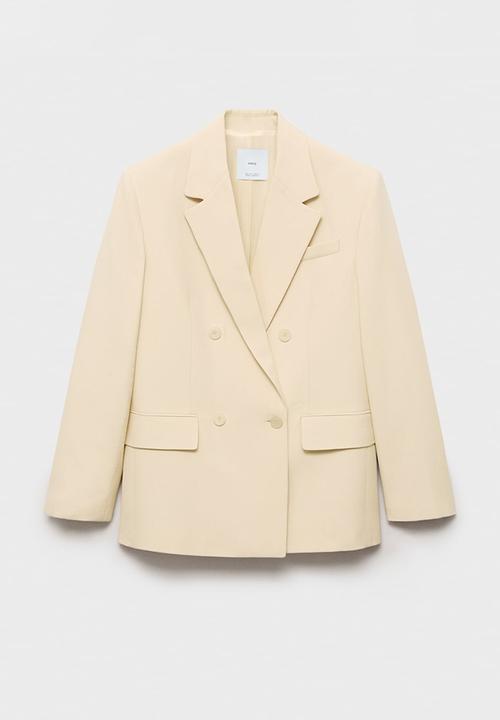 MANGO - Blazer Suki - Light/Pastel Yellow