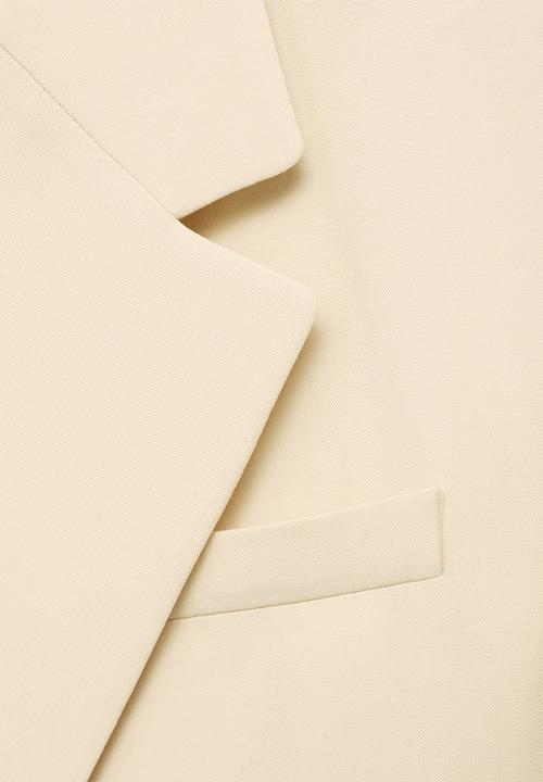 MANGO - Blazer Suki - Light/Pastel Yellow