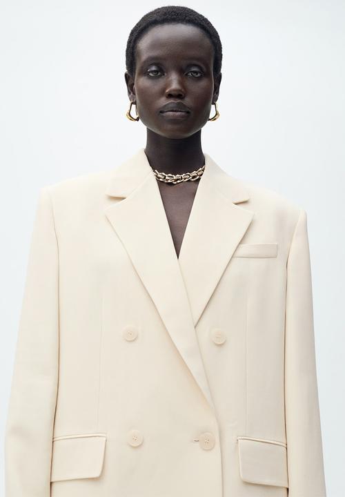 MANGO - Blazer Suki - Light/Pastel Yellow