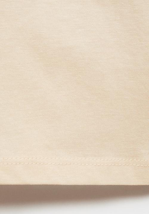 MANGO - T-shirt basica8 - light beige