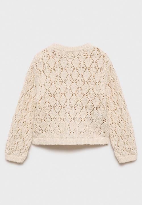 MANGO - Cardigan fez - brown