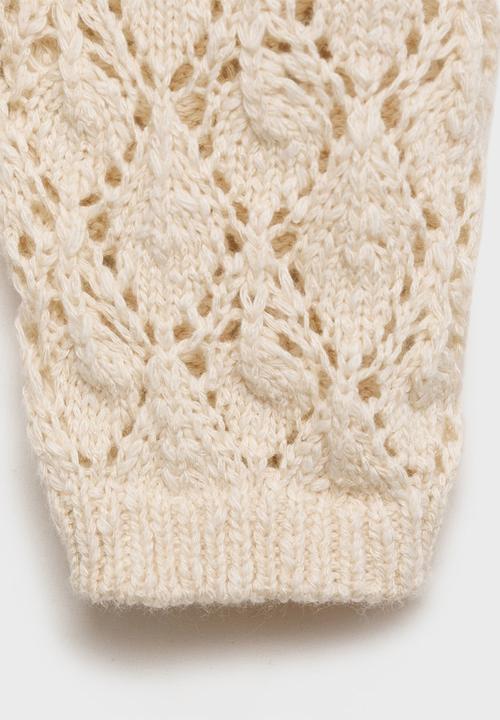 MANGO - Cardigan fez - brown