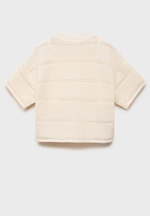 MANGO - Sweater fleur - natural