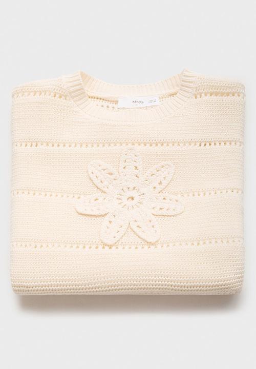 MANGO - Sweater fleur - natural
