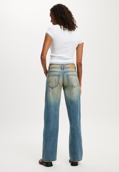 Cotton On - Low rise straight jean - stefani blue