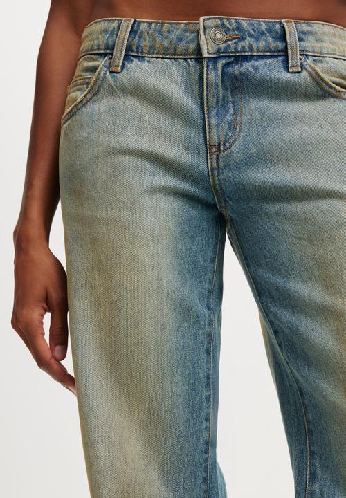 Cotton On - Low rise straight jean - stefani blue