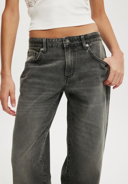 Cotton On - Low rise straight jean - domino black