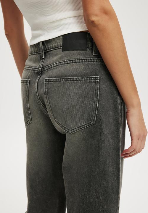 Cotton On - Low rise straight jean - domino black