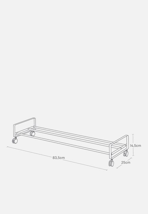 Yamazaki - TOWER Shoe Rack with Casters - White