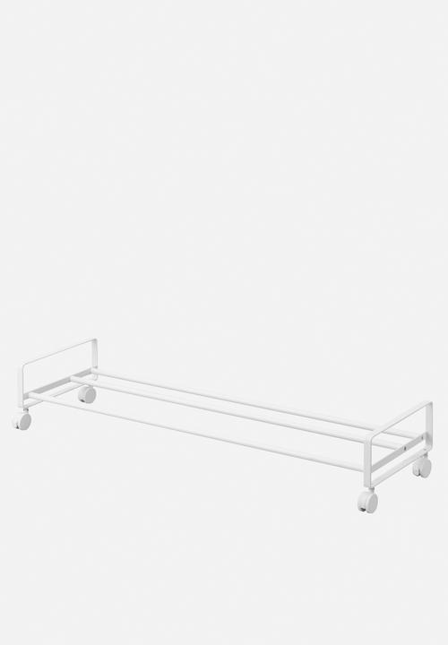 Yamazaki - TOWER Shoe Rack with Casters - White