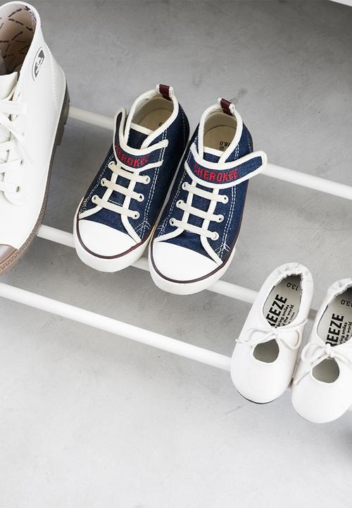 Yamazaki - TOWER Shoe Rack with Casters - White