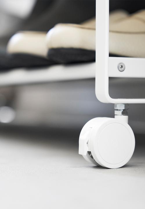 Yamazaki - TOWER Shoe Rack with Casters - White
