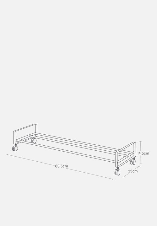 Yamazaki - TOWER Shoe Rack with Casters - Black