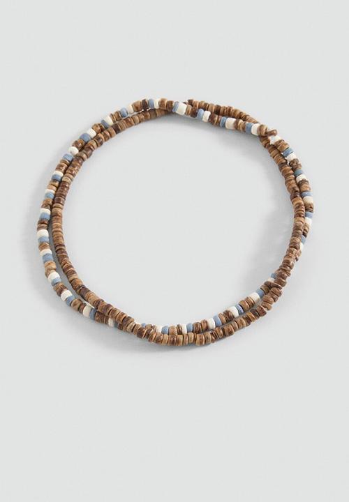 MANGO - Necklace surfer - light/pastel brown