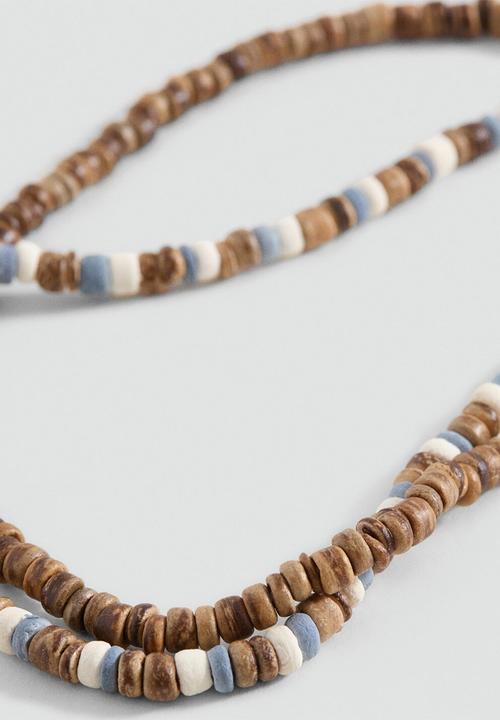 MANGO - Necklace surfer - light/pastel brown