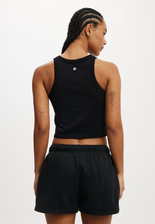 Cotton On - Plush Essential Gym Short - Black