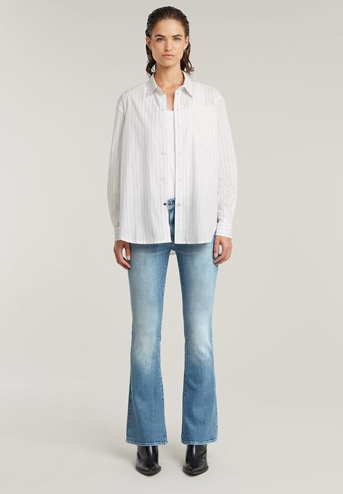G-STAR - Summer Bf Shirt Long Sleeve Wmn - Plein Air Claire Stripe