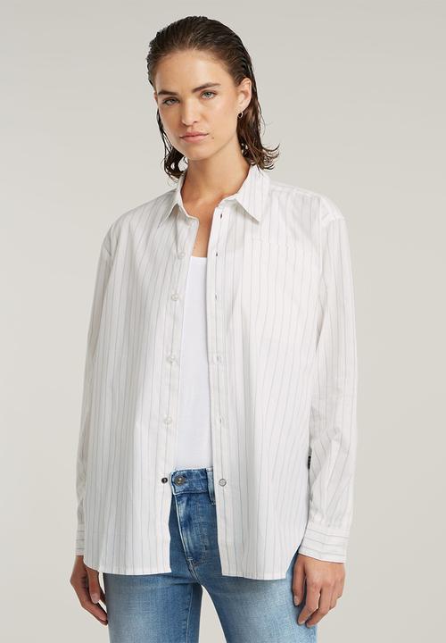 G-STAR - Summer Bf Shirt Long Sleeve Wmn - Plein Air Claire Stripe