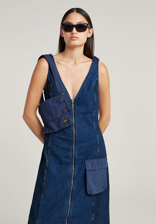 G-STAR - Cargo Dress Sleeveless Wmn - Faded Indigo Patched