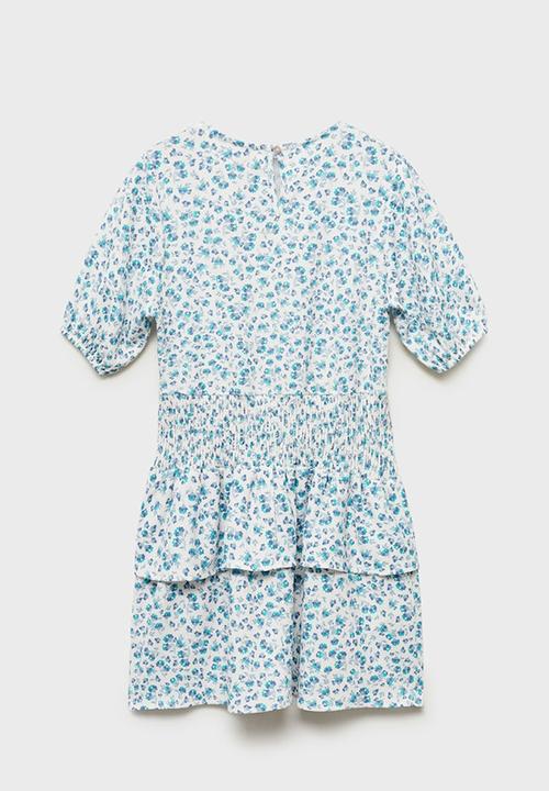 MANGO - Dress aitana - white & blue 