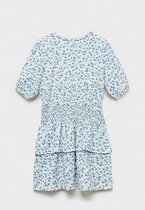 MANGO - Dress aitana - white & blue 