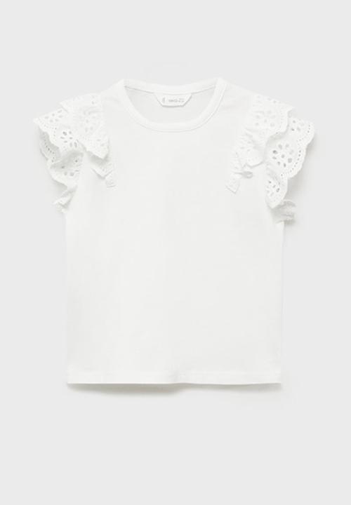 MANGO - T-shirt doble - natural