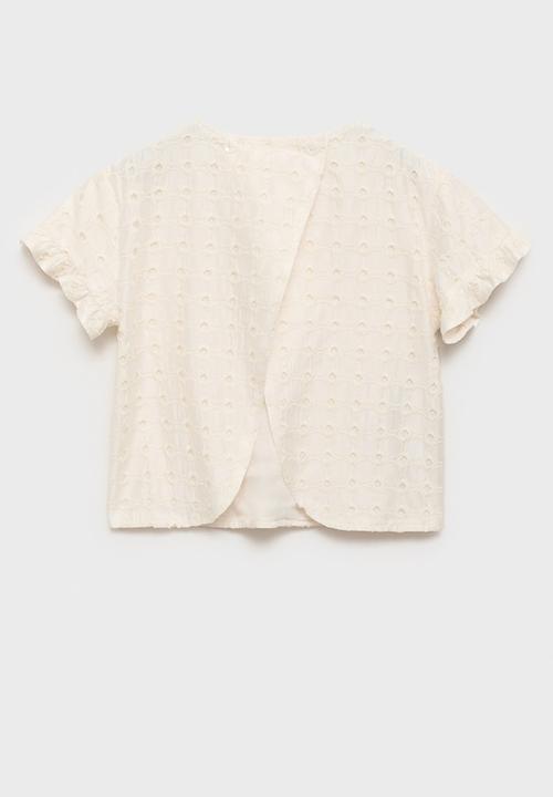 MANGO - Blouse fina - light beige