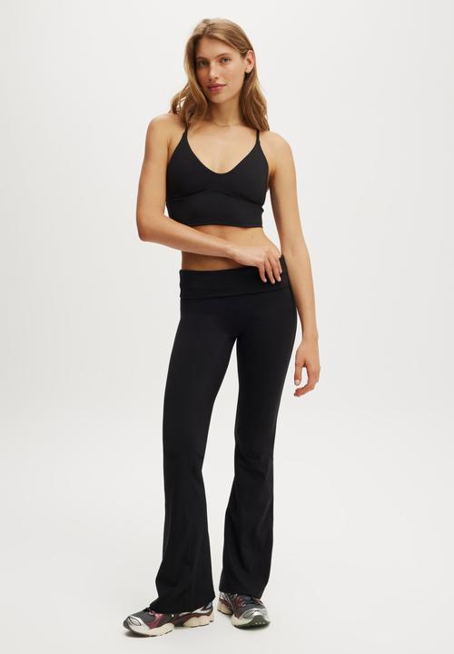 Cotton On - Ultra Soft Roll Over Flare - Black