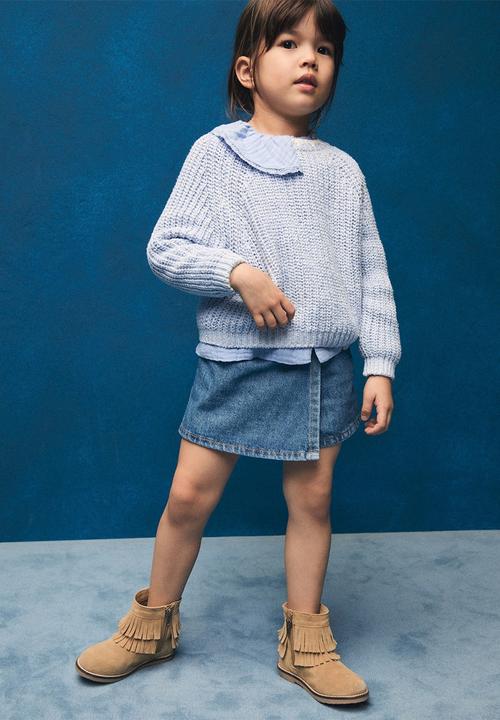 MANGO - Shorts skort - open blue