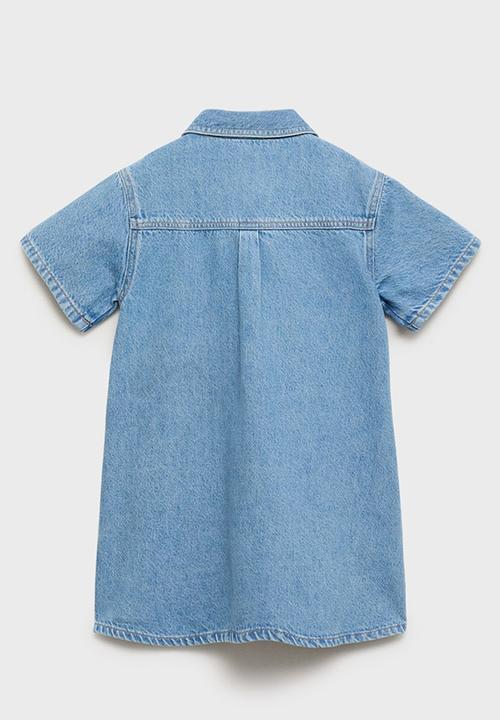 MANGO - Dress andrea - open blue