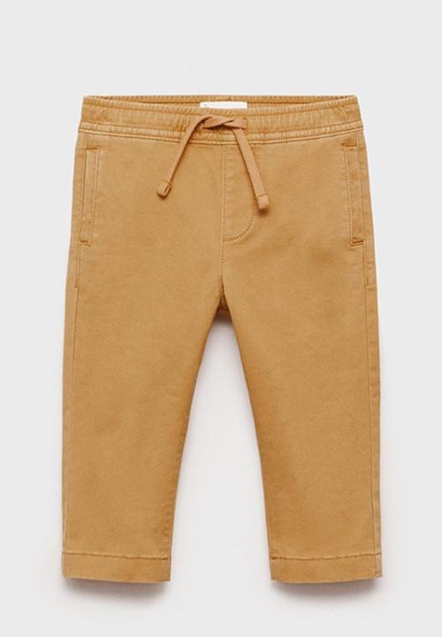 MANGO - Trousers cord - medium yellow