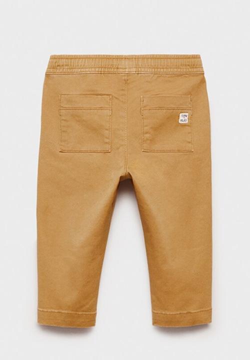 MANGO - Trousers cord - medium yellow