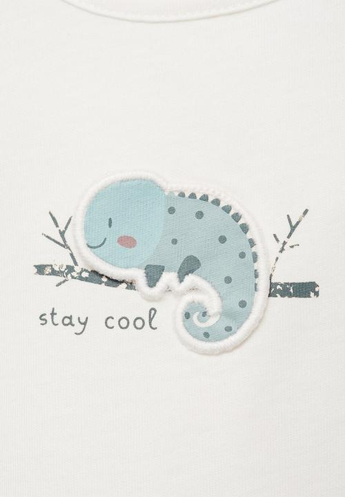 MANGO - T-shirt camaleon - natural