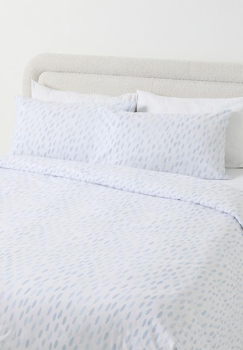 Horrockses - Painterly Brushstroke Duvet Set - Blue