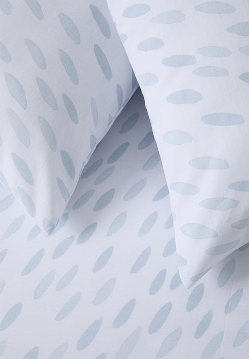 Horrockses - Painterly Brushstroke Duvet Set - Blue