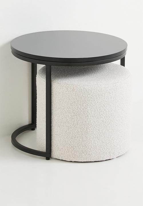 Sixth Floor - Kira stacked coffee table-black