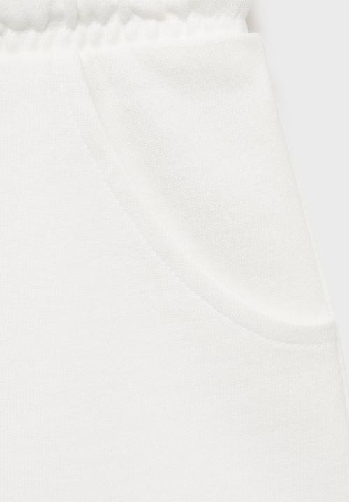 MANGO - Shorts lea - white