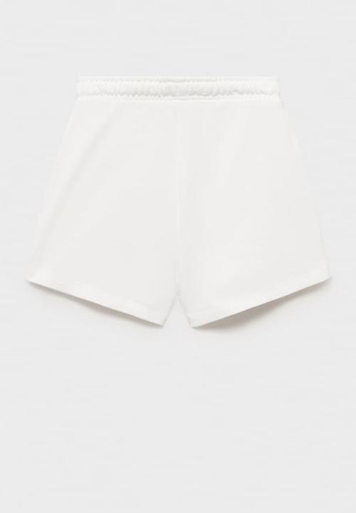 MANGO - Shorts lea - white